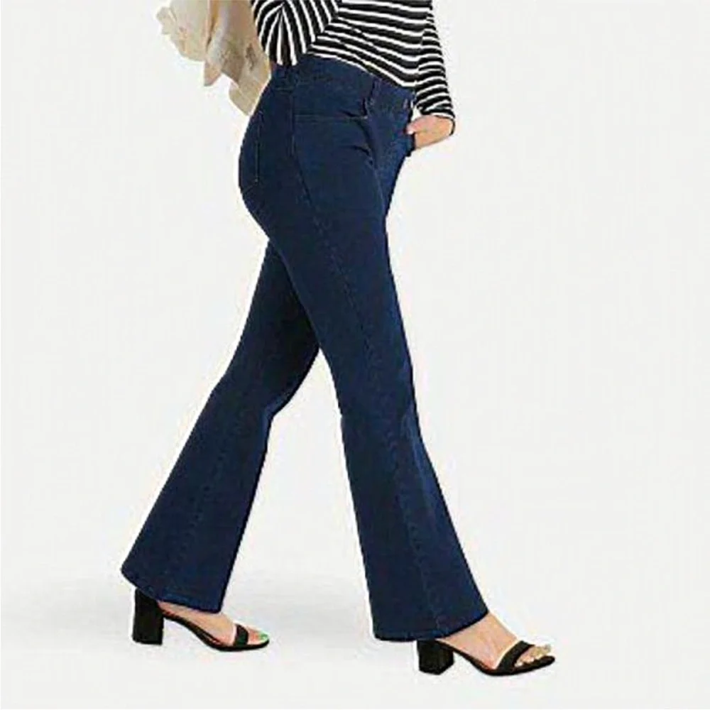 BETABRAND Bootcut 4-Pocket Yoga Denim small long